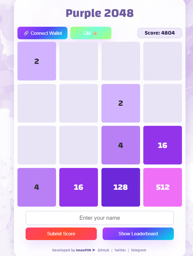 Arbitrum 2048 - Farcaster Mini Apps screenshot