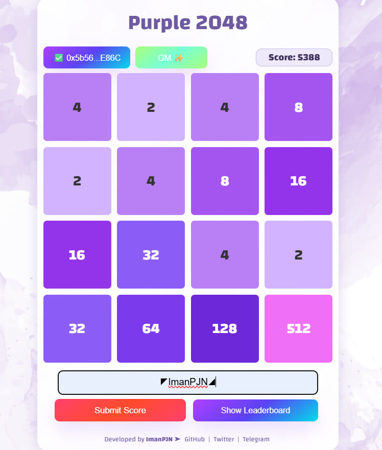 Arbitrum 2048 - Farcaster Mini Apps screenshot